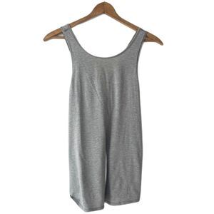 Lululemon Women's Grey Tank Top Cross Back Loose Fit Keyhole Small